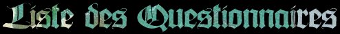 Questionnaires Officiels